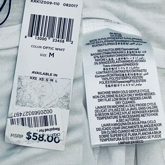 NWT BCBGeneration Optic White Contrast Tunic M - Picture 15 of 16